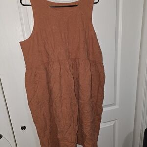 Elegant Sleeveless Brown Dress